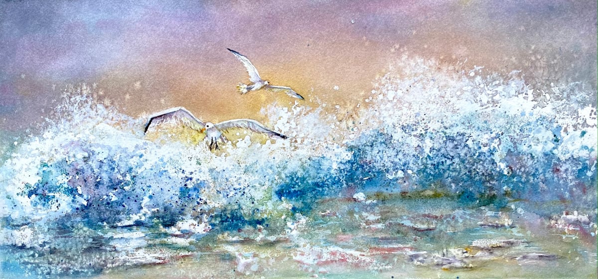 Wings and Waves at the Shoreline by Rebecca Zdybel 