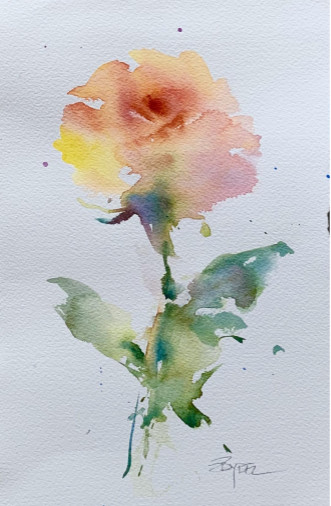Rose Study by Rebecca Zdybel, Image 1.