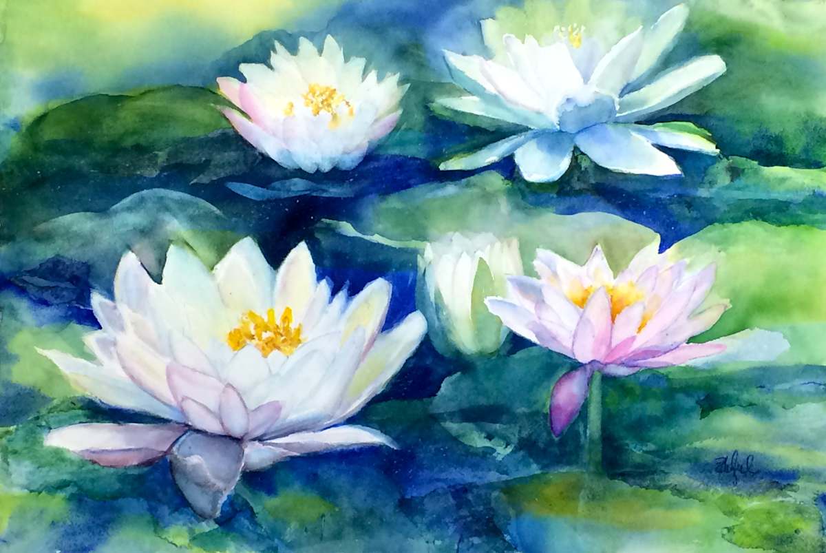 Le Vieux Lilies by Rebecca Zdybel 