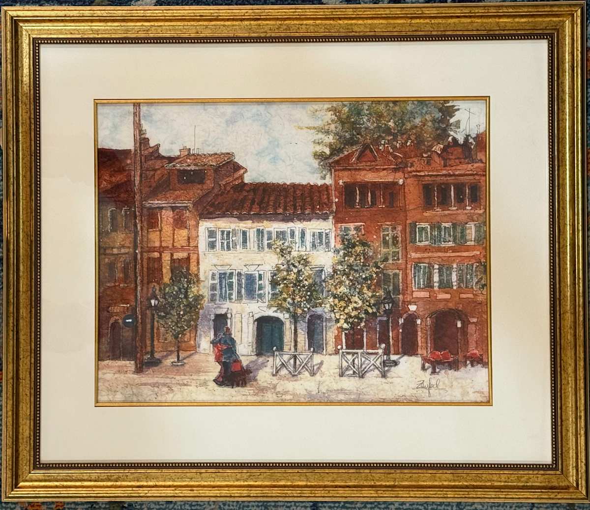 Le Trek Toulouse Batik Giclee by Rebecca Zdybel 