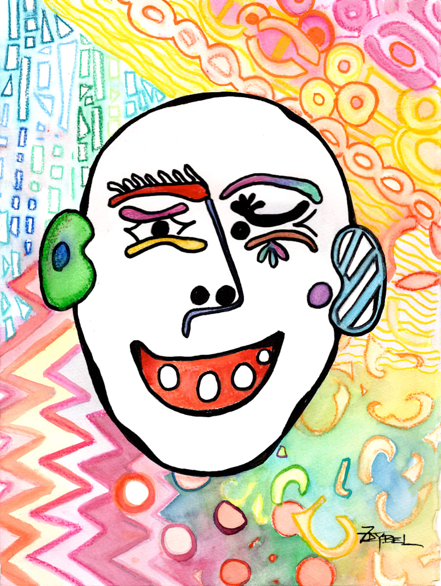 Picasso Clown by Rebecca Zdybel 