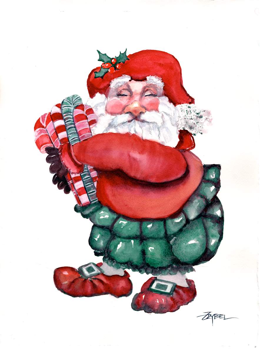Gnome Santa in Green Balloon Pants by Rebecca Zdybel, Image 2.