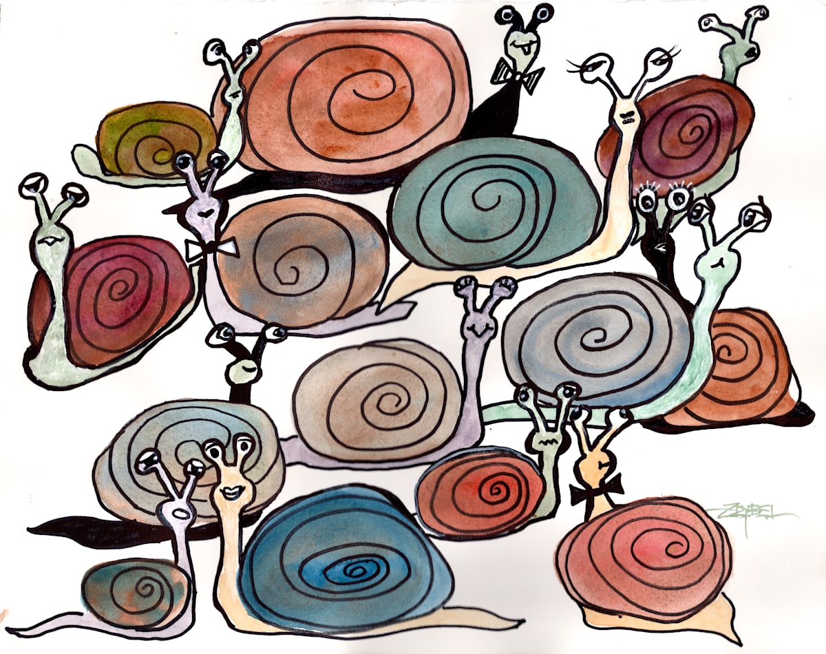 Snails On Parade 2 by Rebecca Zdybel, Image 1.