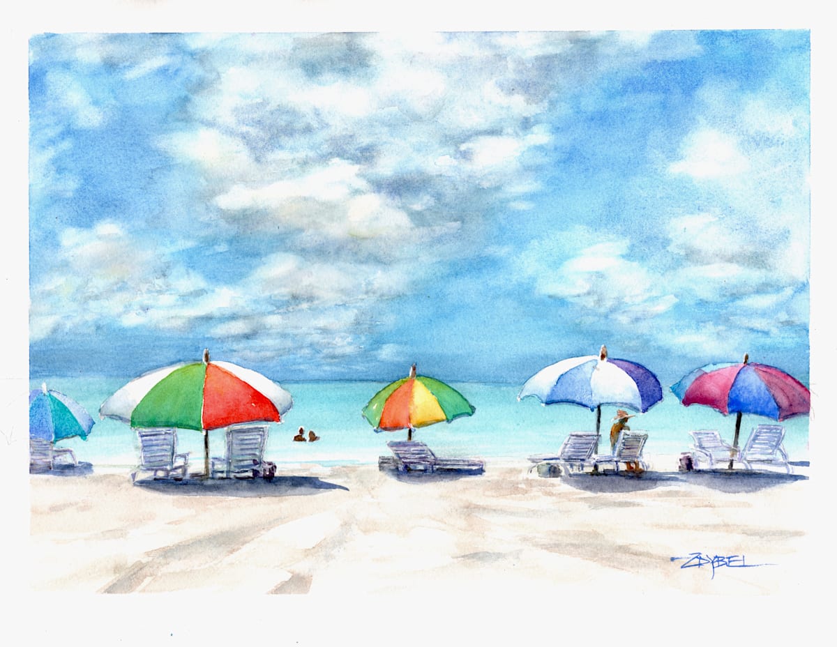 Sunny Day at the Beach by Rebecca Zdybel 