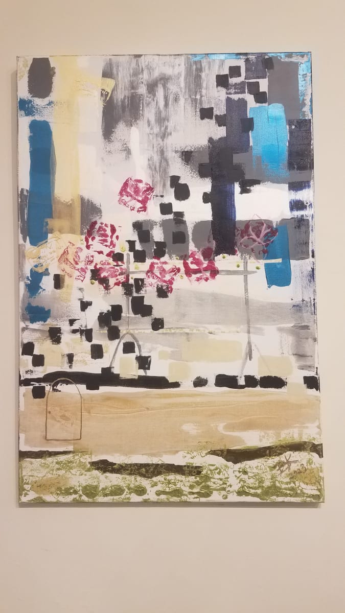 Bath Time by Irene Bee Kain  Image: Paper stamps are a fun way to create! 