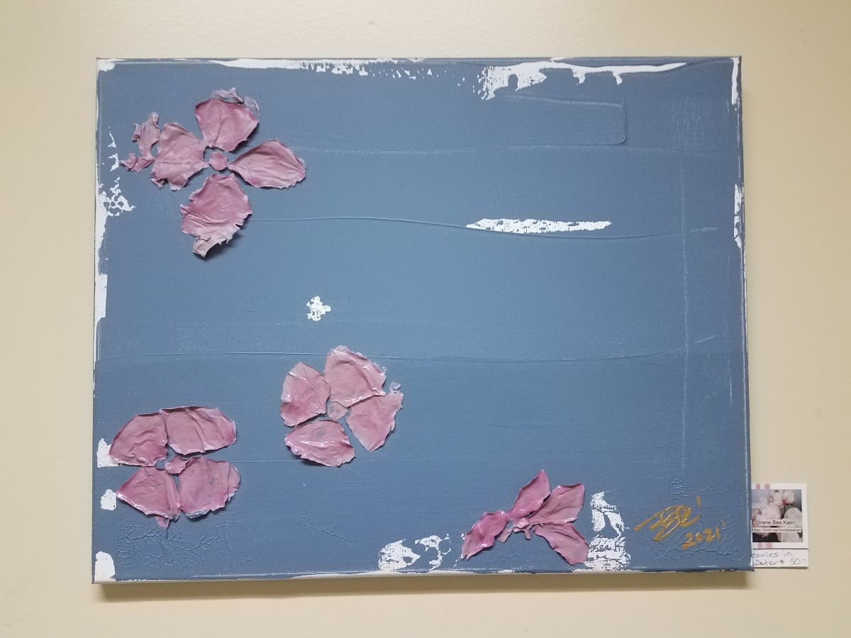 Peonies in Water by Irene Bee Kain  Image: Handmade peonies look like they're floating in water