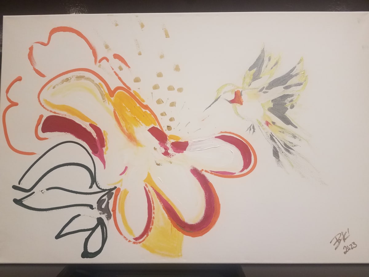 Free Summer by Irene Bee Kain  Image:  My favorite hummingbirds love all of my flowers