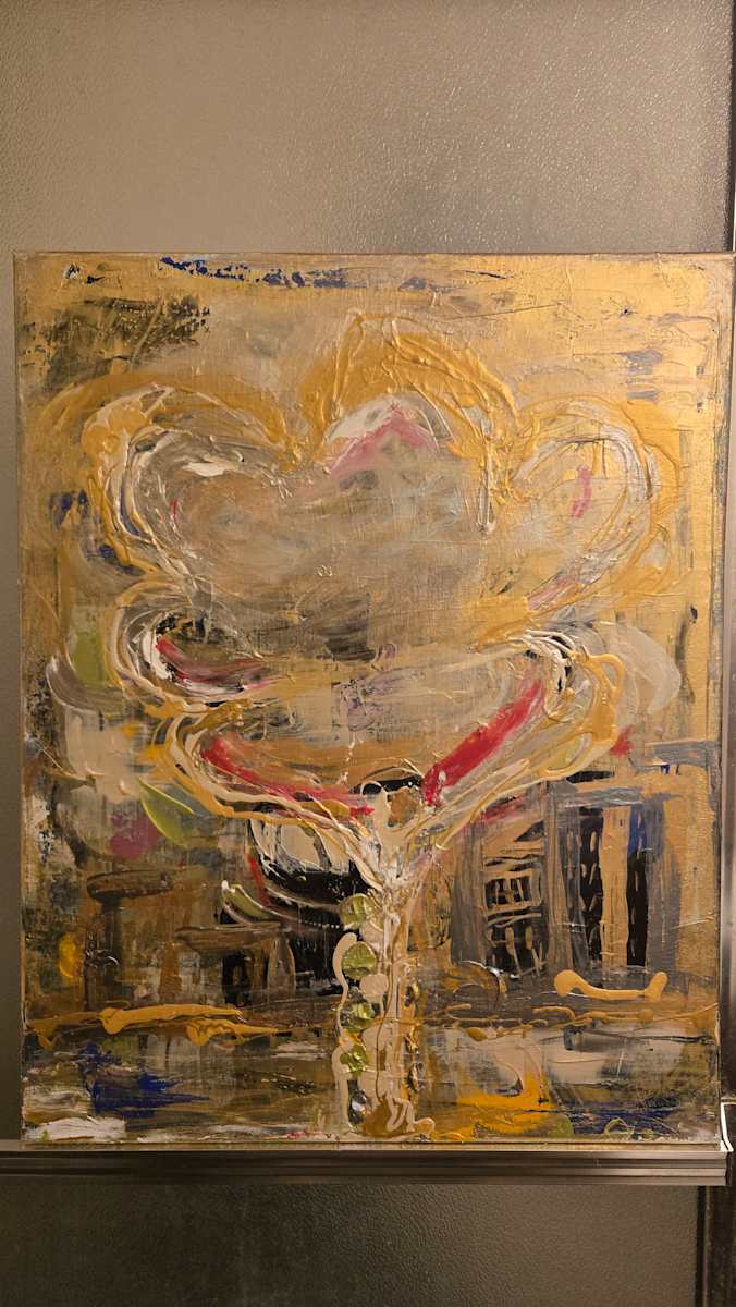 Reworked City Night by Irene Bee Kain  Image: Under the cover of a beautiful golden flower lies the city at night