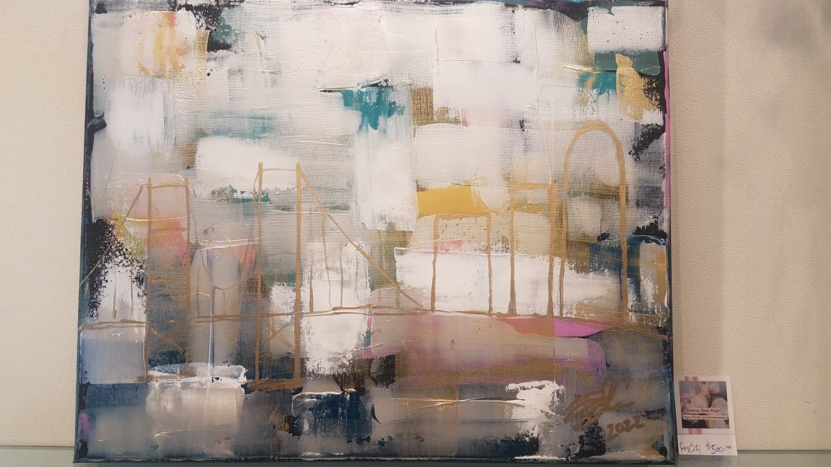 Fog City by Irene Bee Kain  Image: A City On Top! Colors & Fog are the background