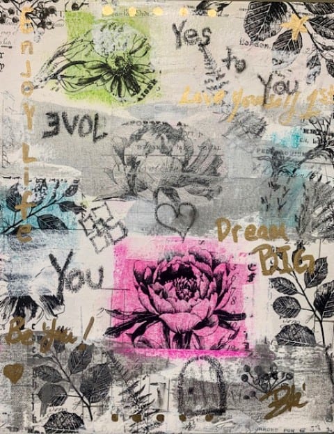 Yes To You by Irene Bee Kain  Image: Having a Mixed Media Moment