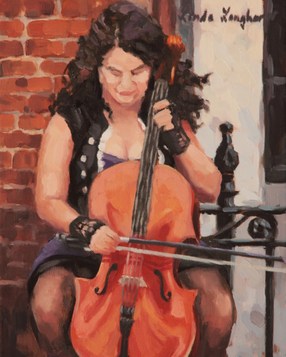 Cello on Bourbon Street by Linda Langhorst 