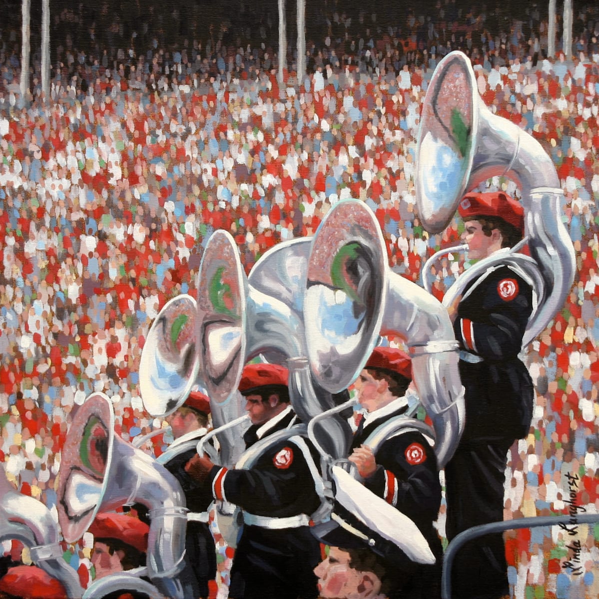 Sousaphones And Confectti by Linda Langhorst 