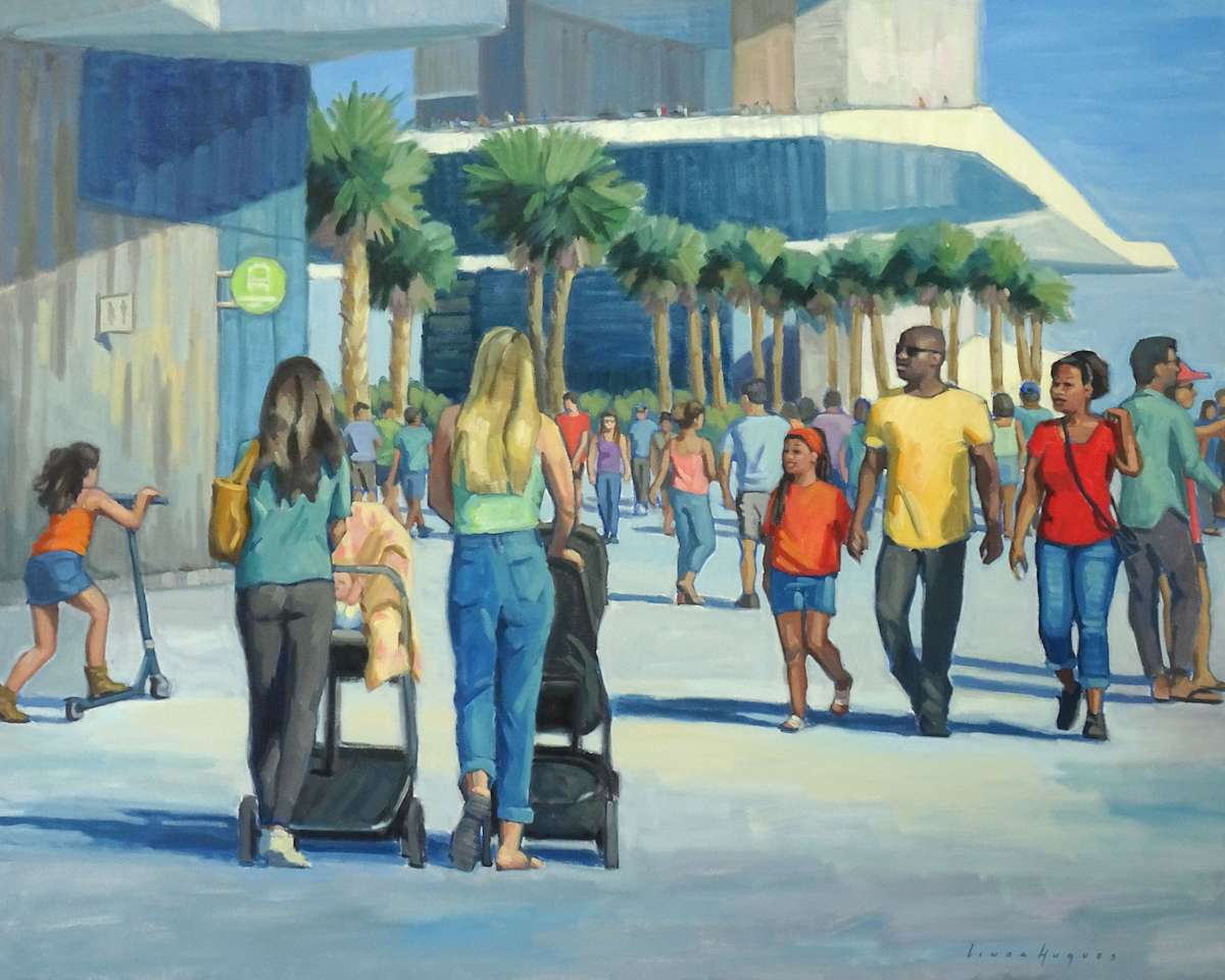 Pier People Watching by Linda Hugues 