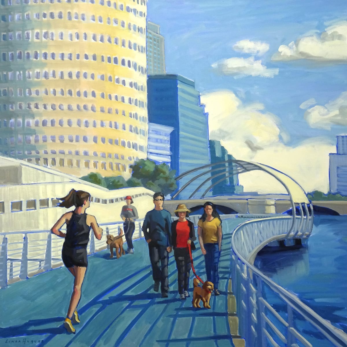 Riverwalk Run - Tampa by Linda Hugues 