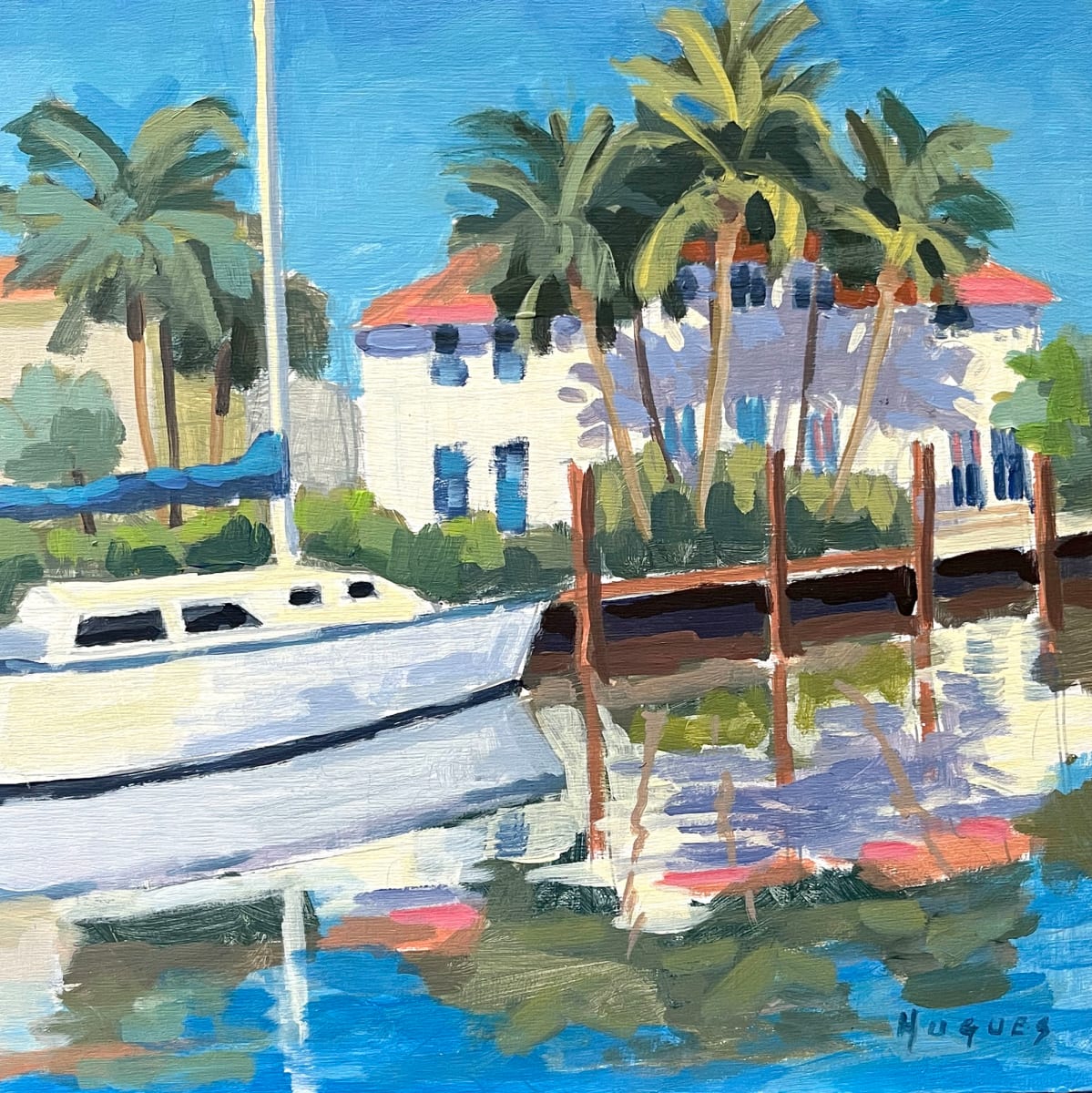 Palm Shadows by Linda Hugues 
