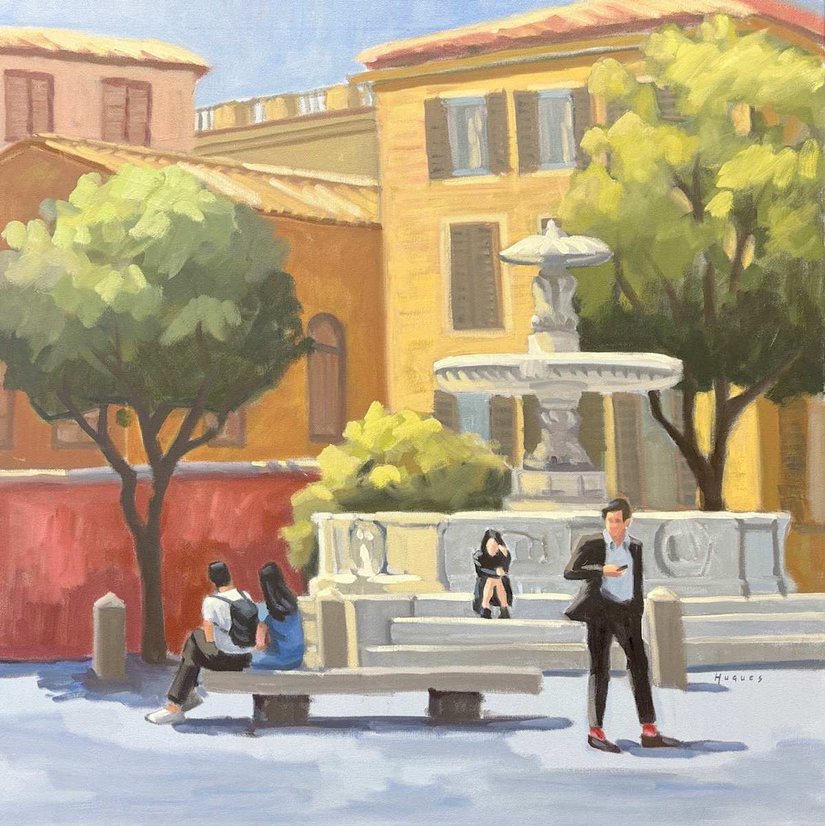 Trastevere Fountain - Rome by Linda Hugues 