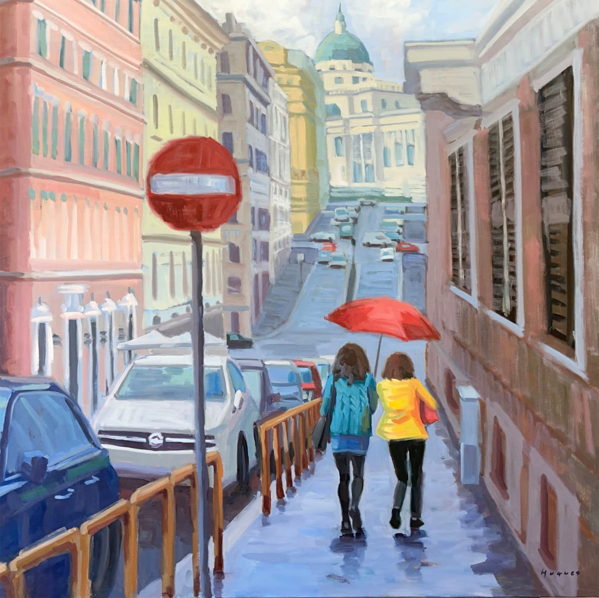 Rainy Day Rome by Linda Hugues 