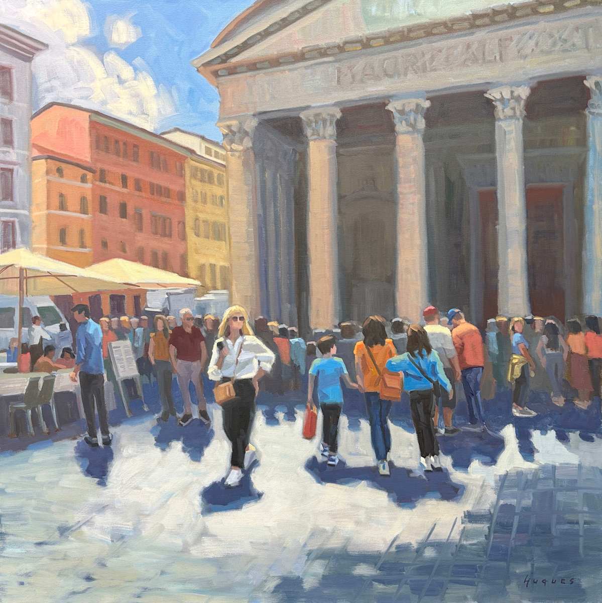 Pantheon Shadows - Rome by Linda Hugues 