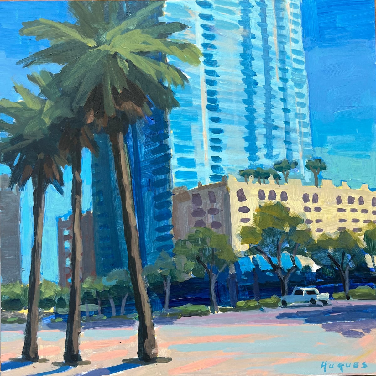 Towering Palms - Tampa by Linda Hugues 