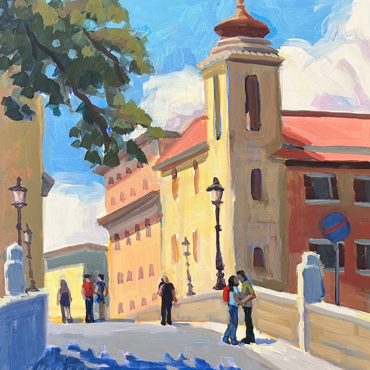 Kissing Bridge - Rome by Linda Hugues 
