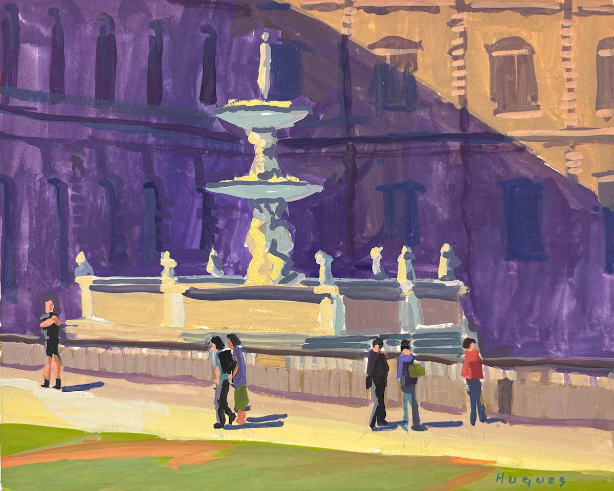 Pitti Palace Visitors - Florence, Italy by Linda Hugues 