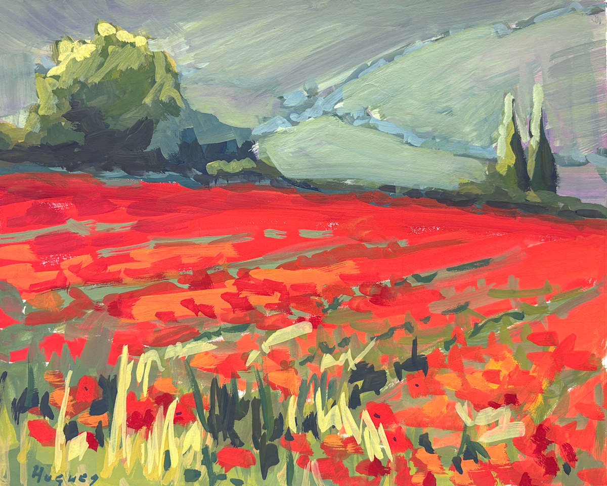 Poppies Forever - Montelparo, Italy by Linda Hugues 