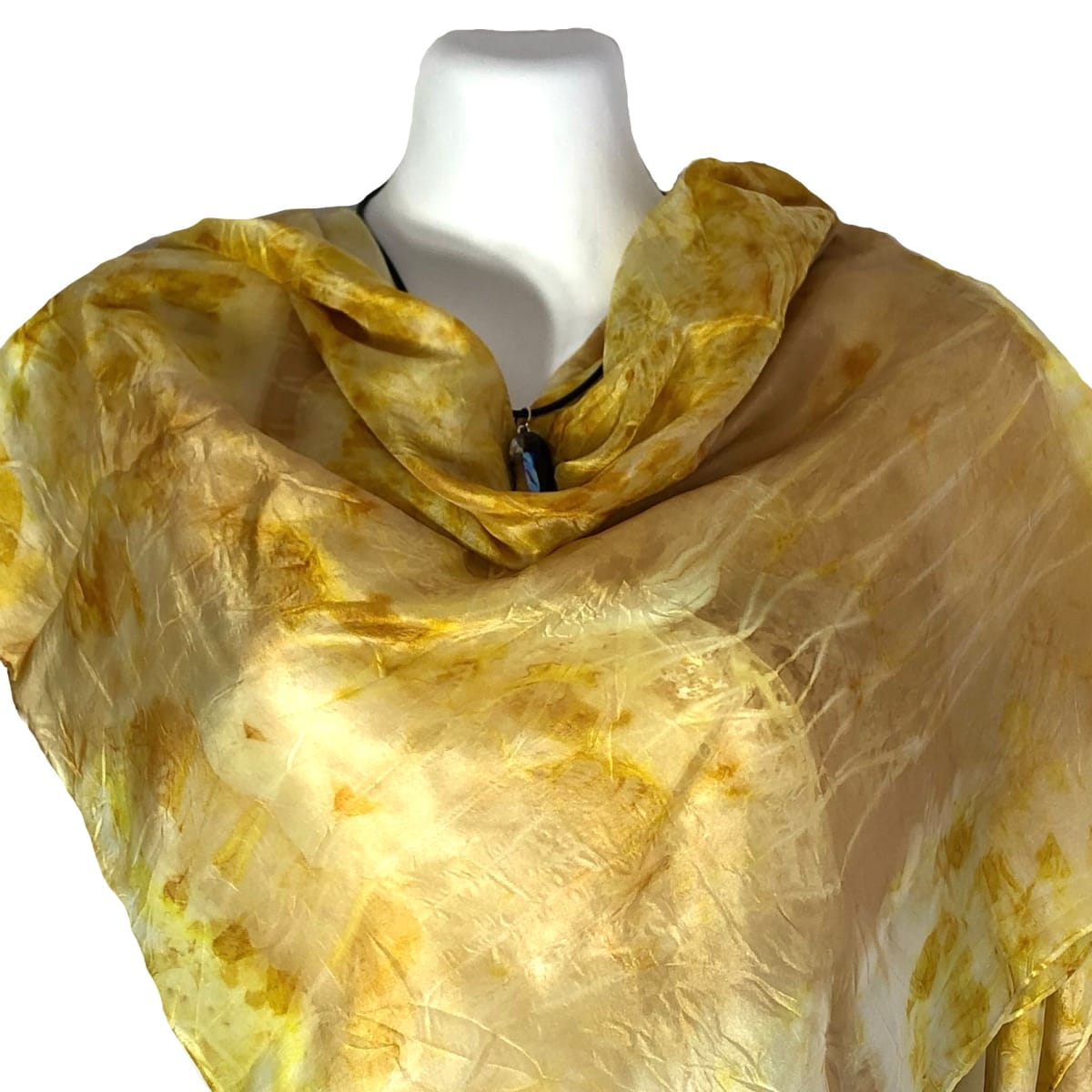 Eco Dyed Silk Scarf.   ( Poemgrante-avodcado-onion/alum) by Nada Murphy 