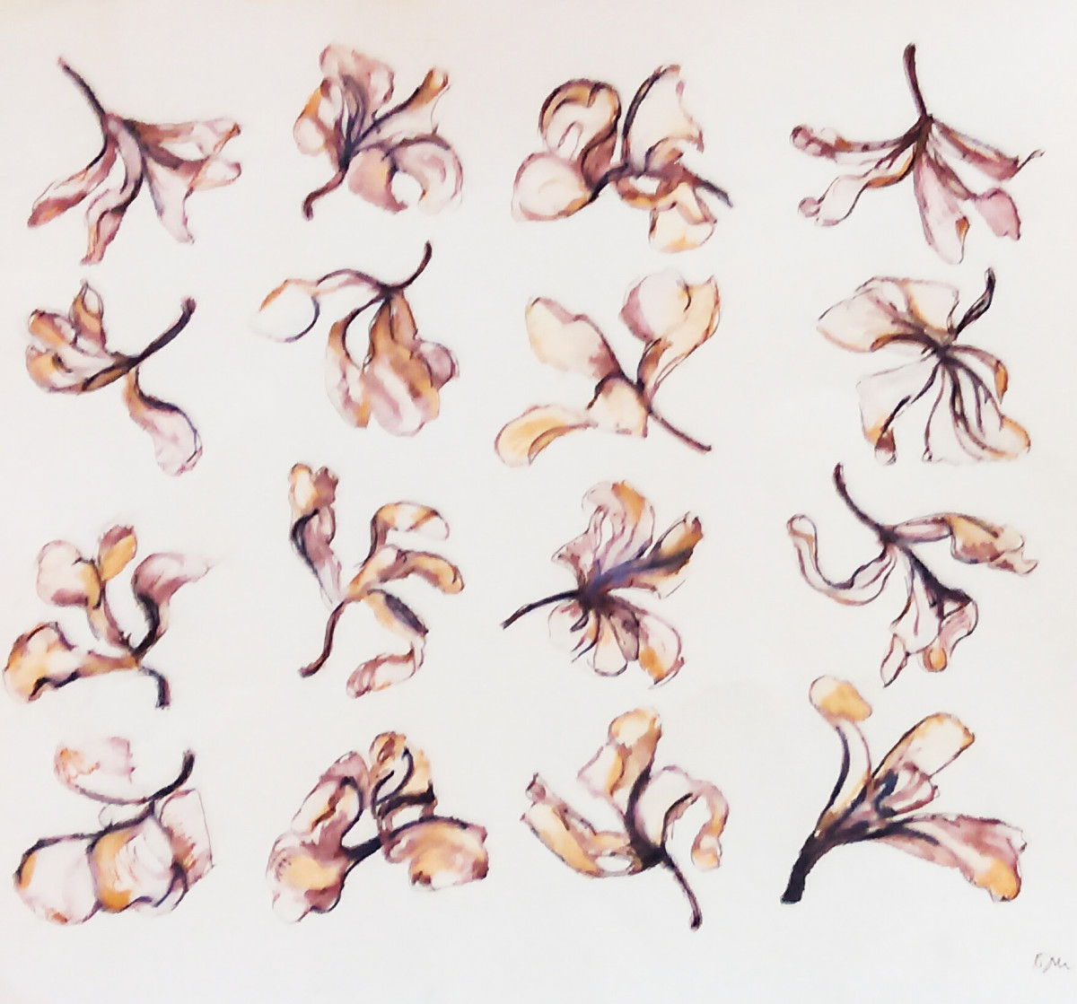 Fraginpani Calligraphy I by Nada Murphy 