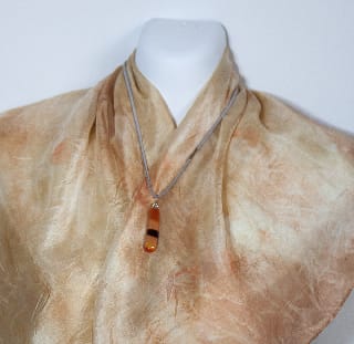 Eco Dyed Silk Scarf Mottlecah by Nada Murphy 