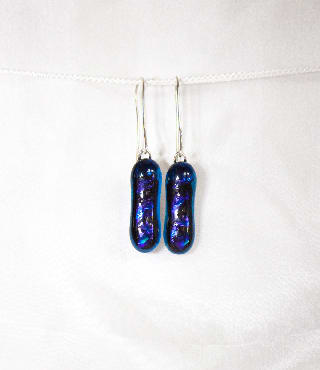 Night Sky Drop Earrings Galaxy by Nada Murphy 
