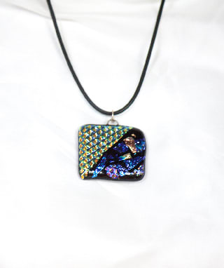 Harlequin Square Pendant by Nada Murphy 