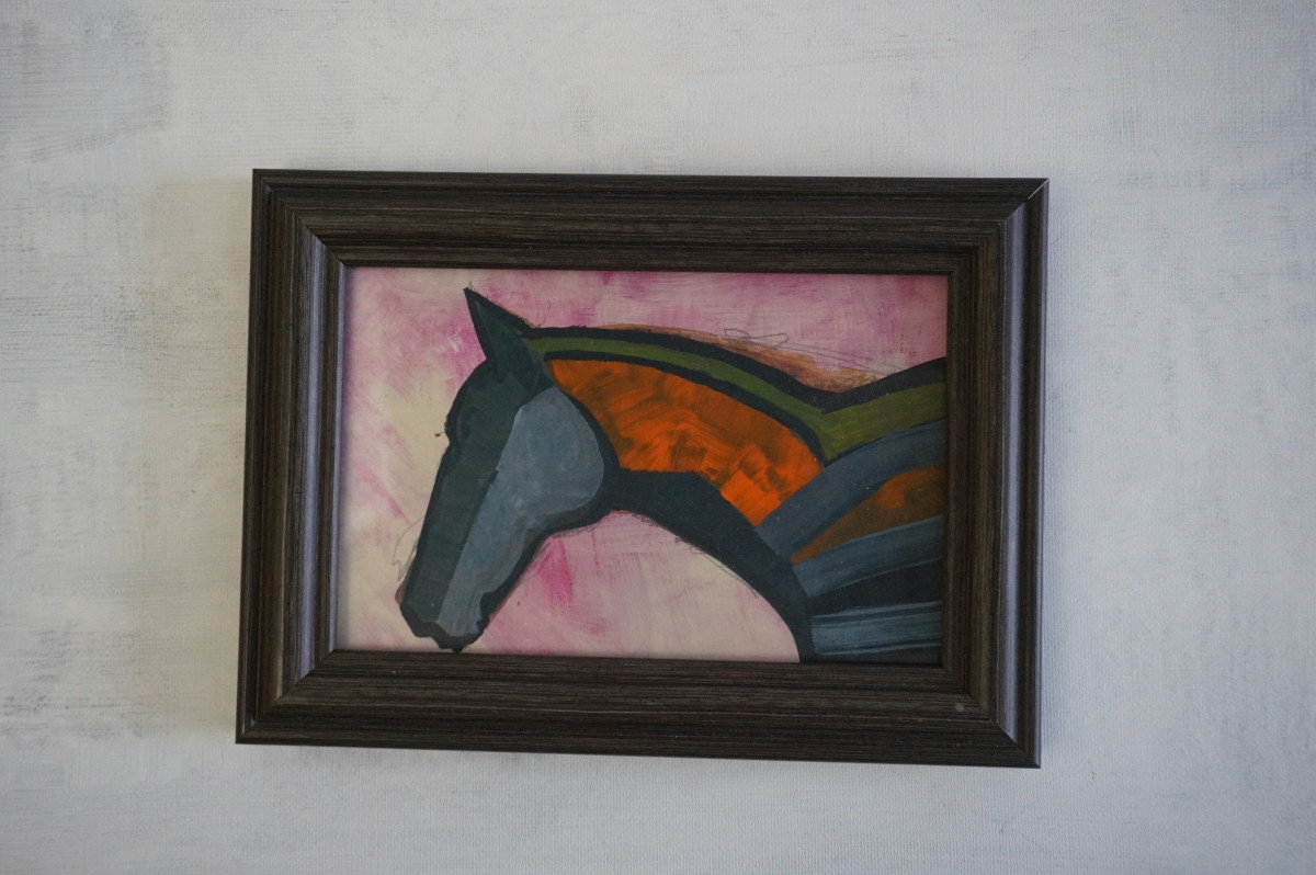 Horse Head with Orange by Eric Jones 