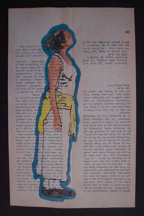 Woman with Blue Outline by Eric Jones, Image 1.