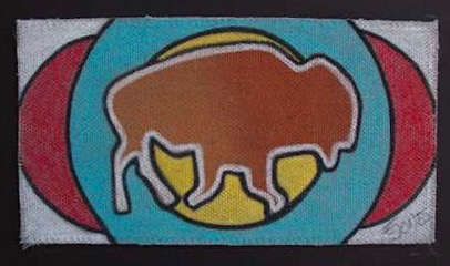 Brown Buffalo on Circles by Eric Jones, Image 1.