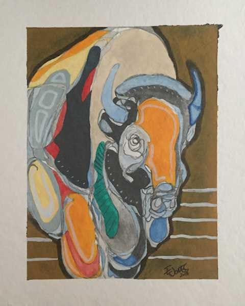 Bison with White Lines by Eric Jones, Image 1.