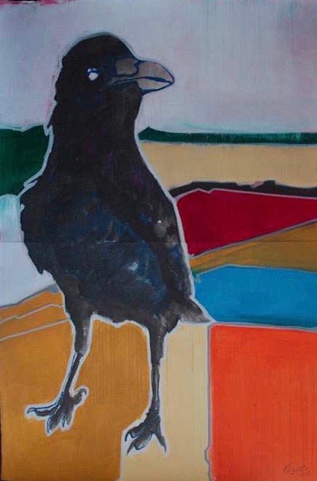 Crow (multi-color background) by Eric Jones 