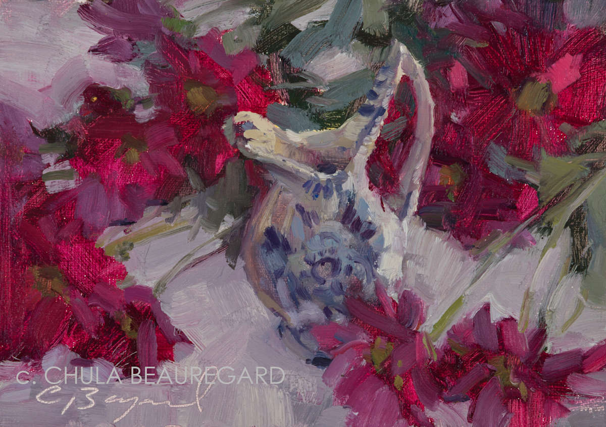 Pitcher & Flowers by Chula Beauregard 