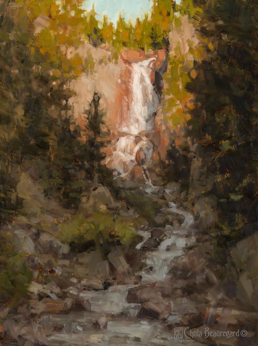 Fish Creek Falls Evening by Chula Beauregard 