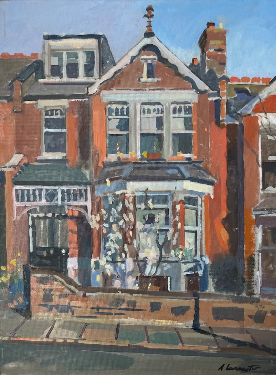 Red Brick Edwardian with Magnolia Tree. Dukes Avenue, Muswell Hill by Alan Lancaster 