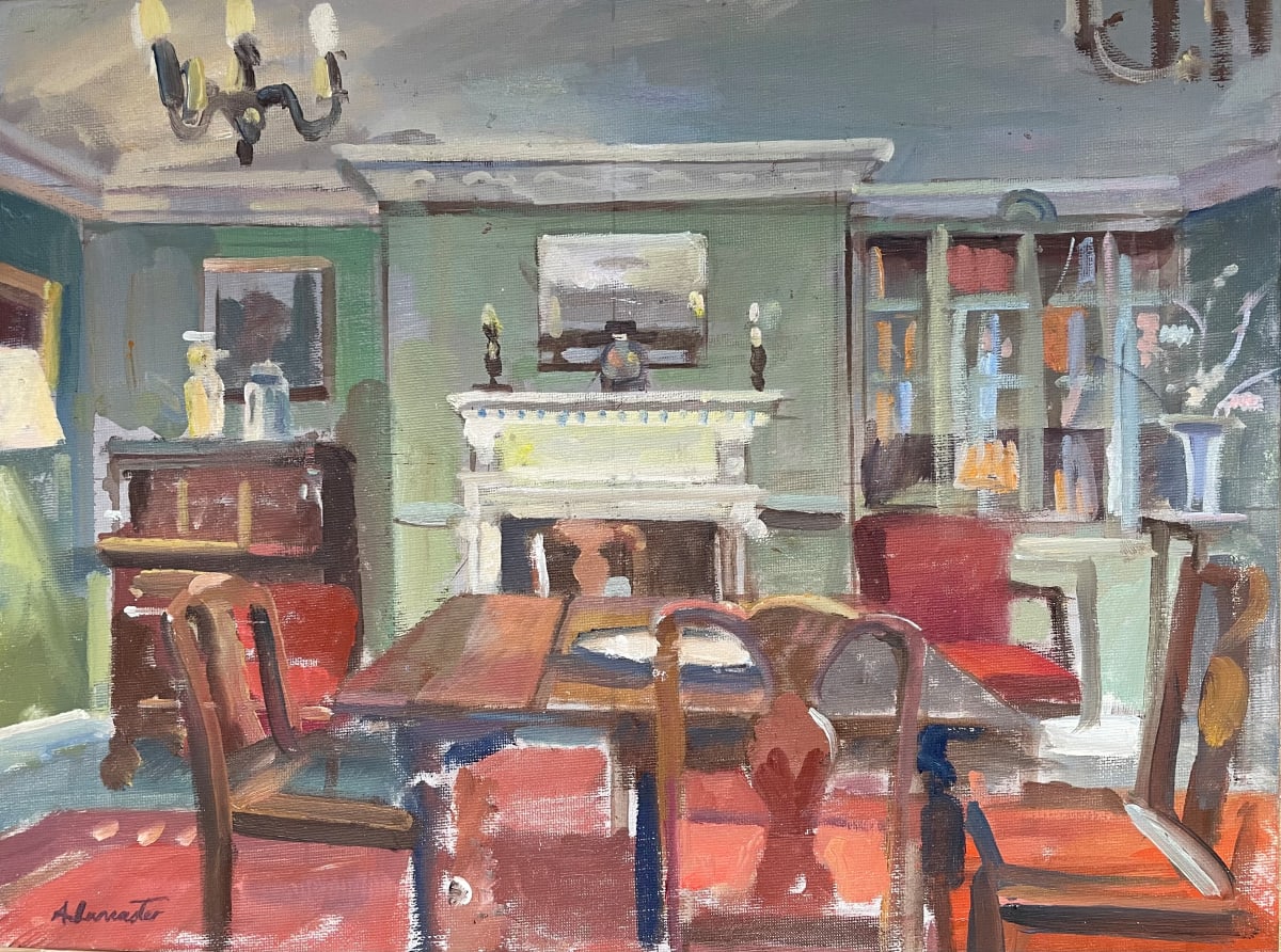 The Minty Coloured Library at Burgh House. Hampstead. London by Alan Lancaster 
