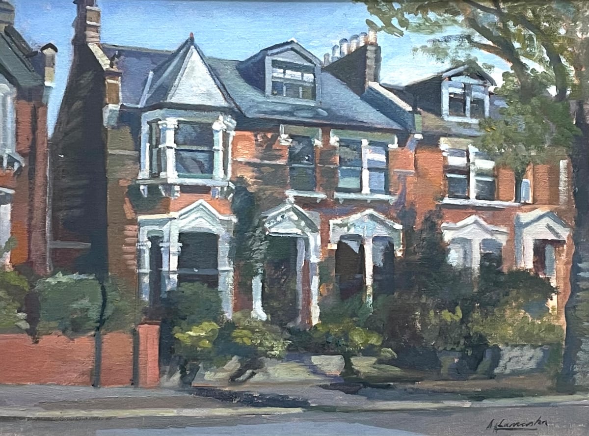 Double fronted red brick house in Mountview Road. North London by Alan Lancaster 