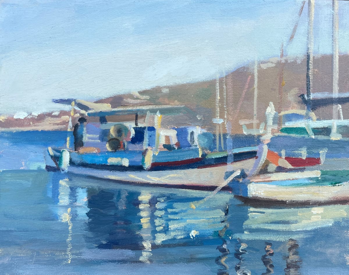 'The Isle' Fishing Boat. Patmos. Greece by Alan Lancaster 