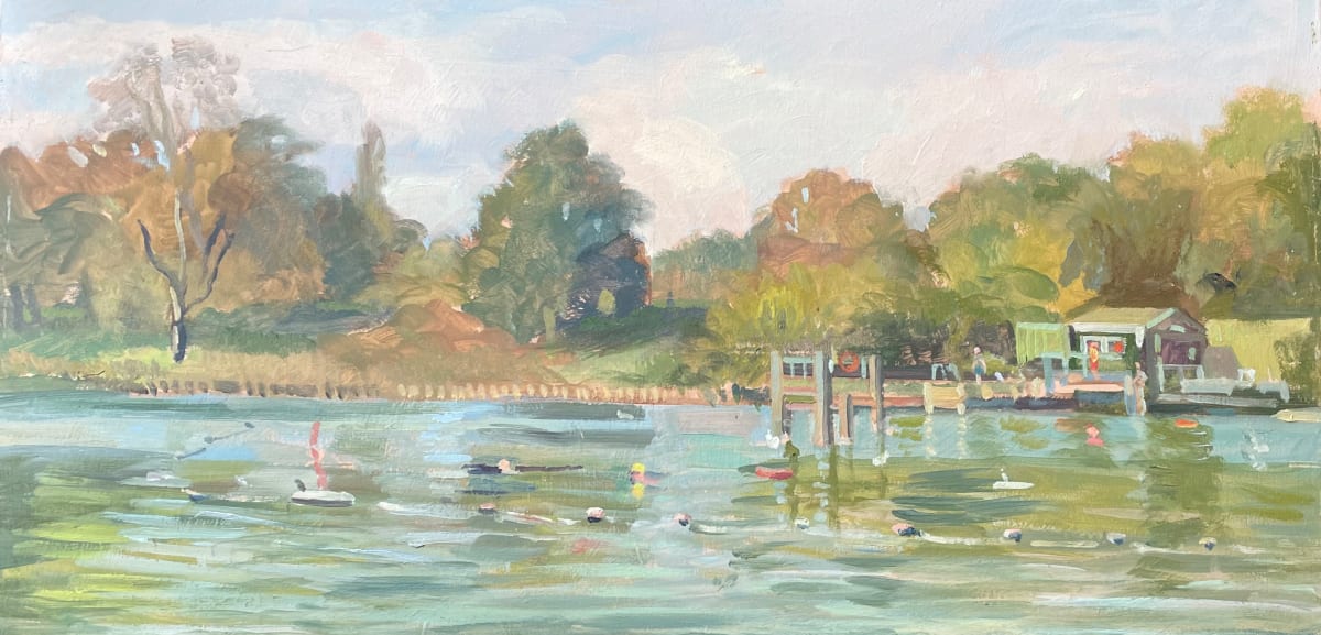 Late Summer, Hampstead Men's Pond. Hampstead by Alan Lancaster 