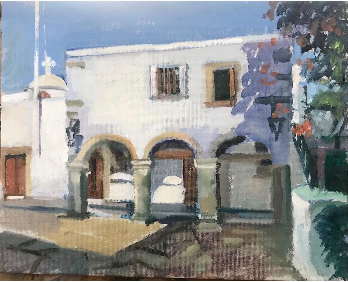 Church Square, Patmos. Greece by Alan Lancaster 