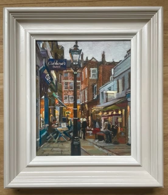 Giclee Prints now available on most of my artworks from as little as £175 including frame. by Alan Lancaster  Image: Flask Walk Hampstead