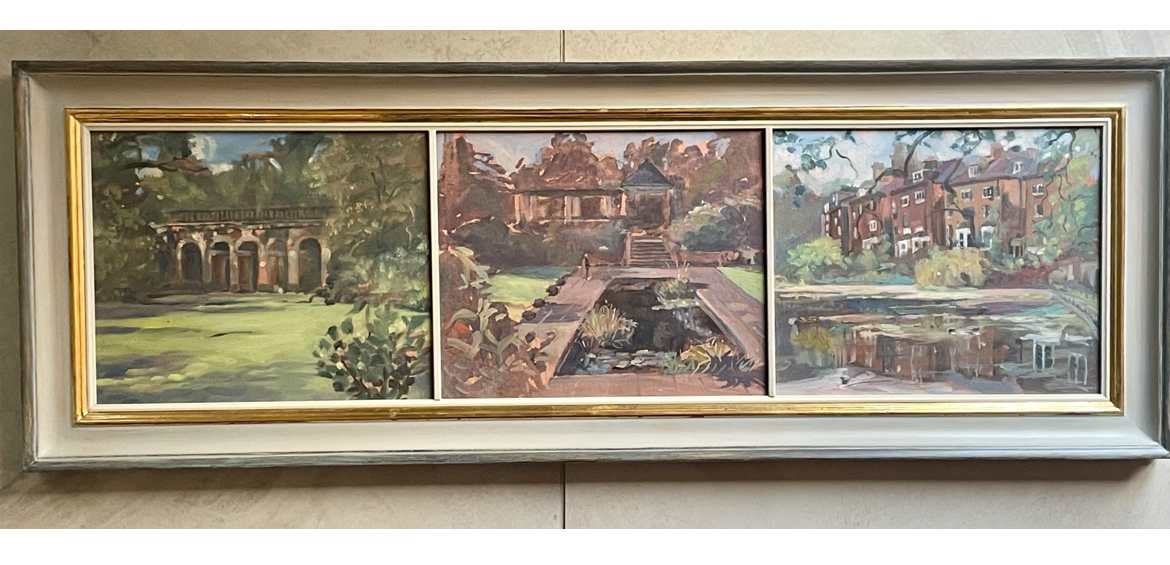 The Hampstead Triptych by Alan Lancaster  Image: Three painting in one