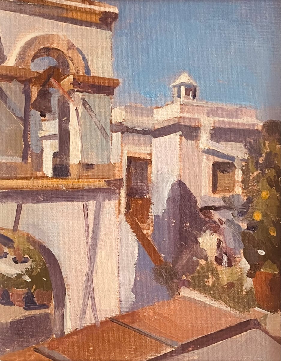 Caretakers Lodge in Church Grounds, Patmos. Greece by Alan Lancaster 