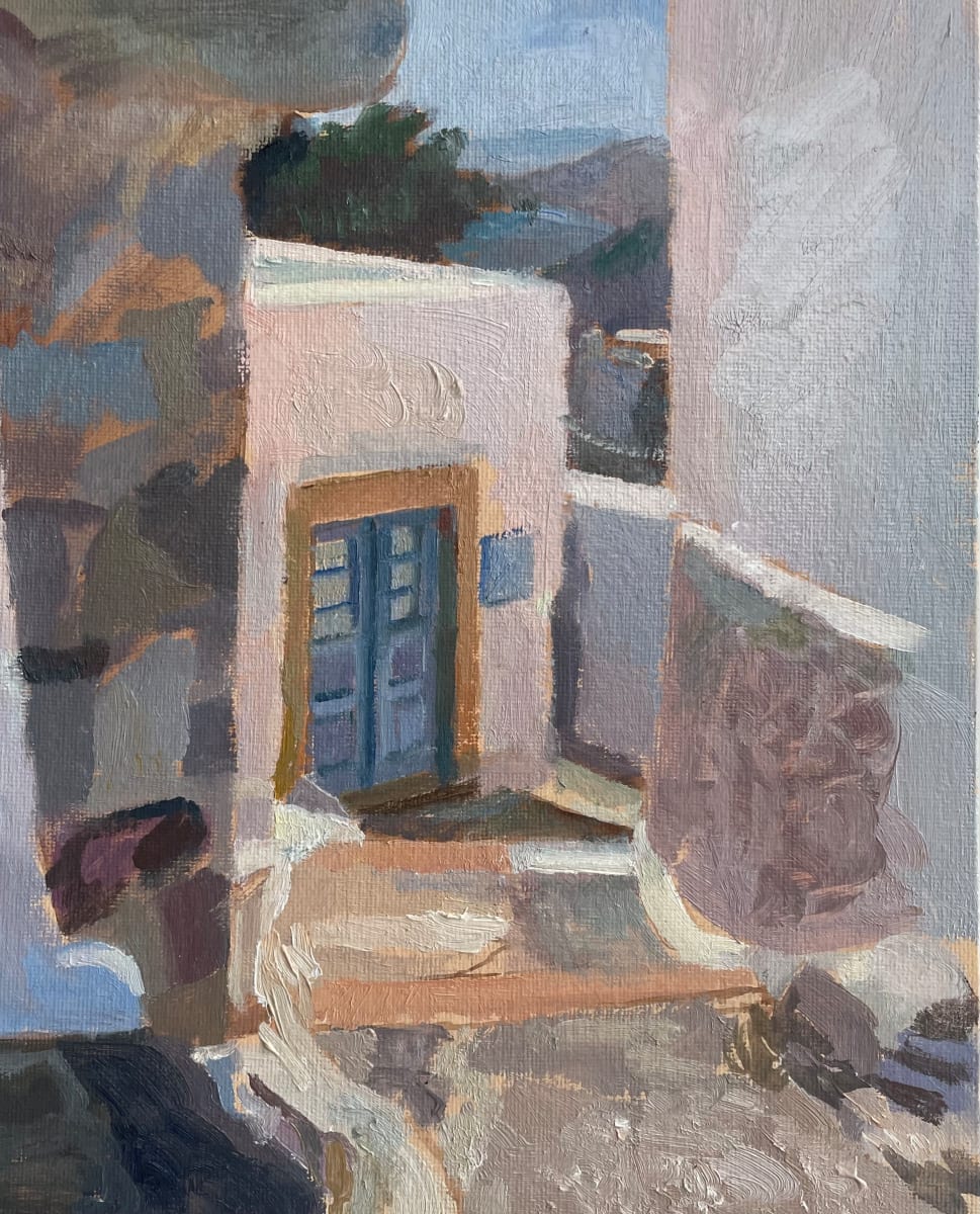 The Winding Street of Chora, Patmos, Greece by Alan Lancaster 