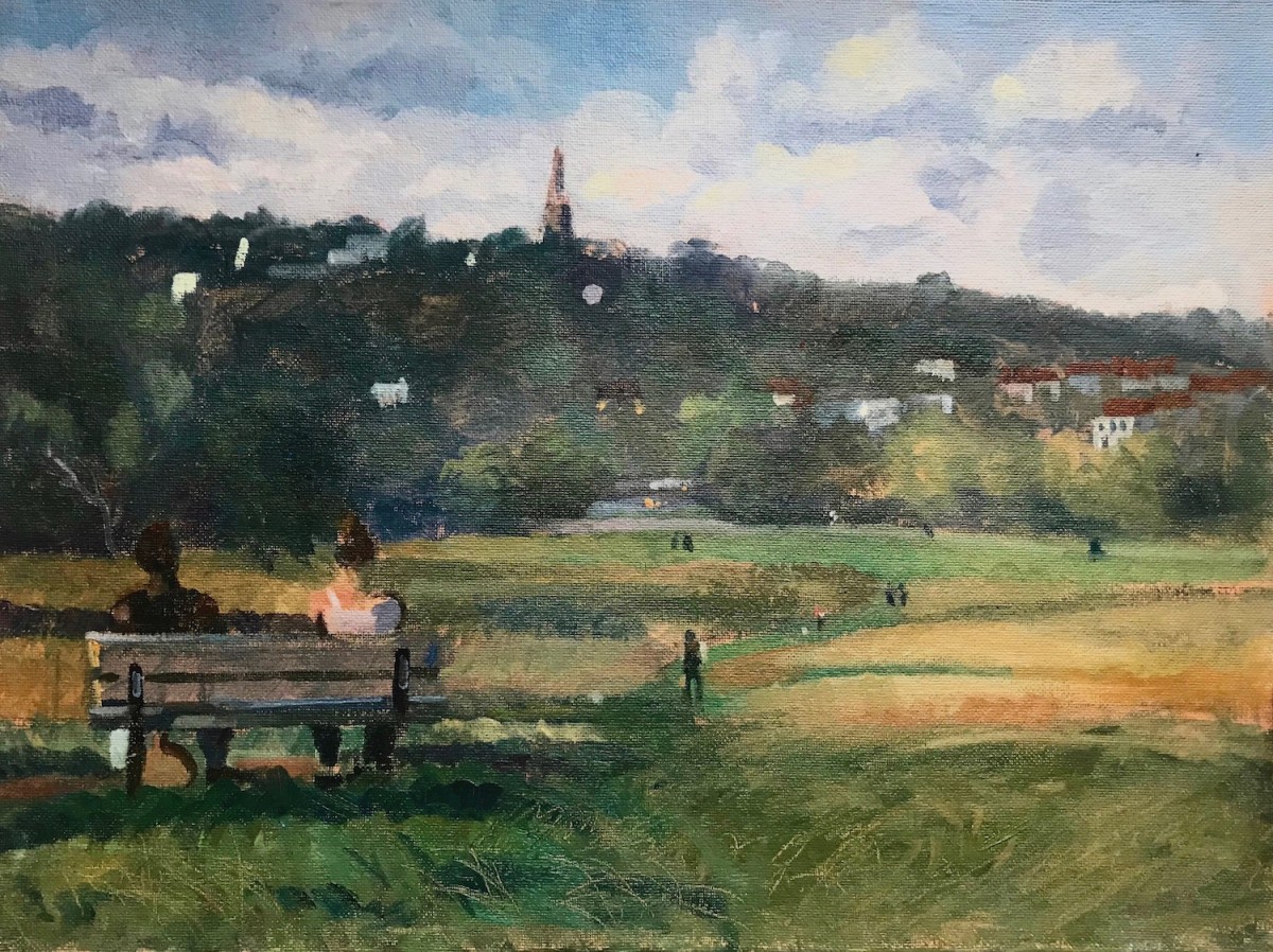 Looking Towards Swains Lane, Hampstead Heath. London by Alan Lancaster 