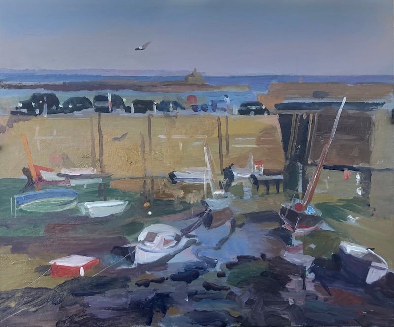 Low Tide Mousehole. Cornwall by Alan Lancaster 